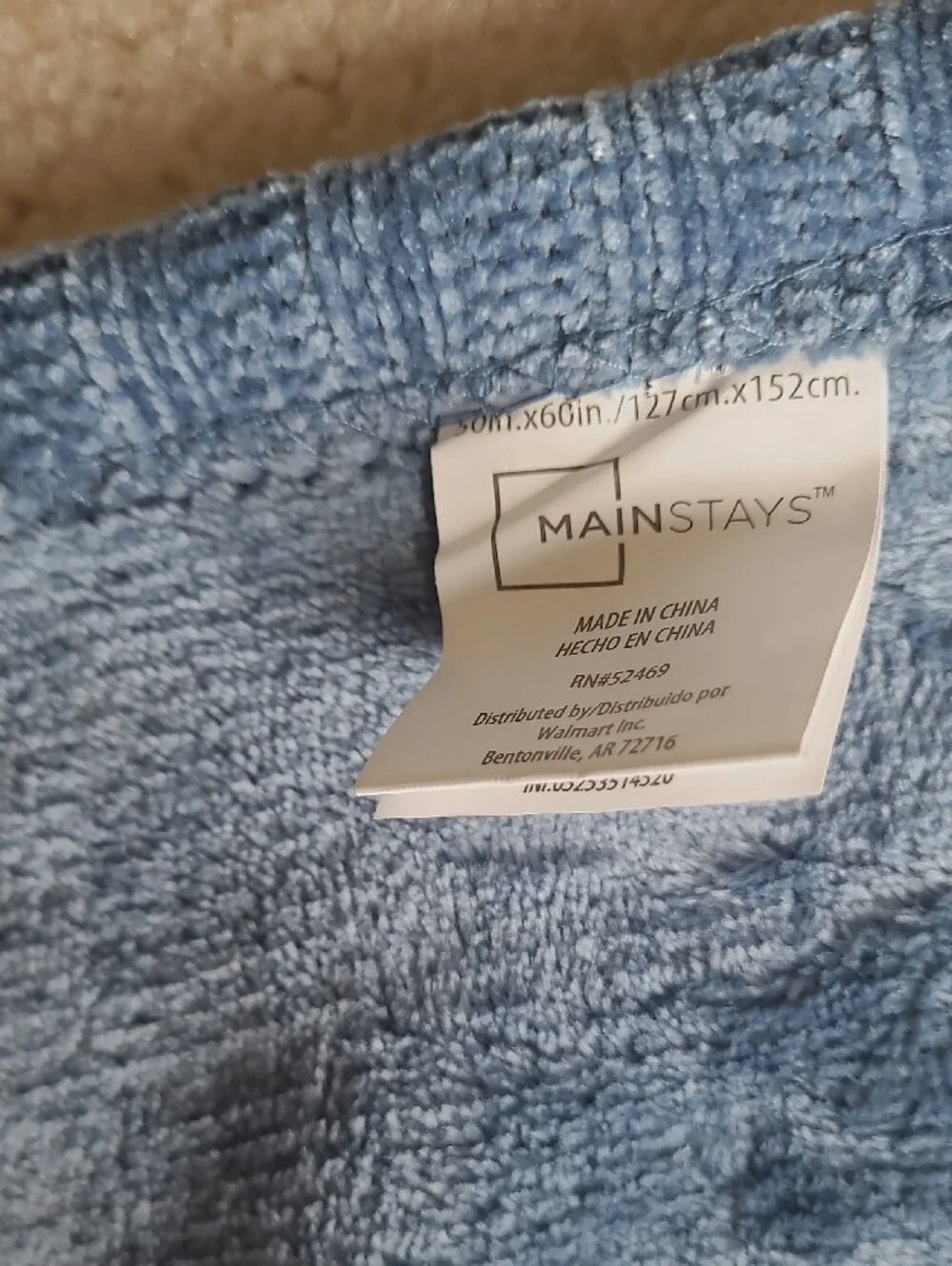 Mainstays Cozy Chenille Reverse to Plush Soft Couch Throw